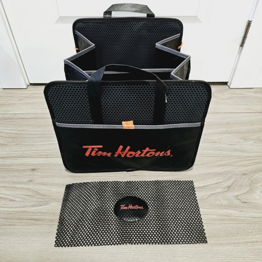 Tim Hortons Coffee Bag Cooler Advertising Coffee Carrying Bag & Mat